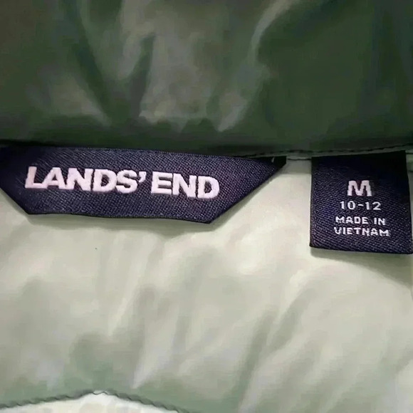 Lands End packable lightweight puffer jacket hyper dry water resistant down M - Picture 4 of 10